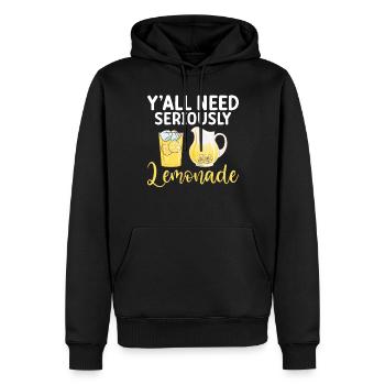 Limonade-Geschenk-Ideen - Männer Premium Bio Hoodie - Schwarz - Vorne - Nico (187cm)