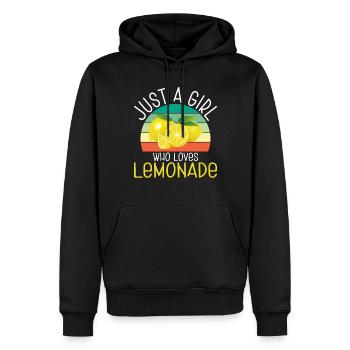 Limonade Geschenkideen - Männer Premium Bio Hoodie - Schwarz - Vorne - Nico (187cm)
