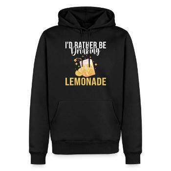 Limonade Geschenkideen - Männer Premium Bio Hoodie - Schwarz - Vorne - Nico (187cm)