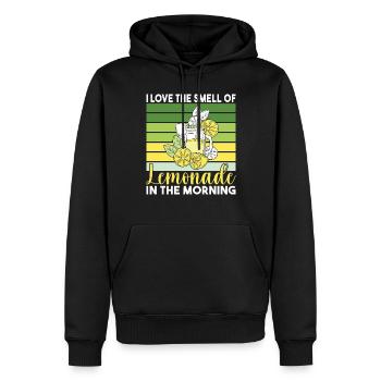 Limonade Geschenkideen - Männer Premium Bio Hoodie - Schwarz - Vorne - Nico (187cm)