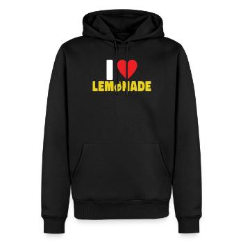 Limonade Geschenkideen - Männer Premium Bio Hoodie - Schwarz - Vorne - Nico (187cm)