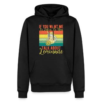 Limonade Geschenkideen - Männer Premium Bio Hoodie - Schwarz - Vorne - Nico (187cm)