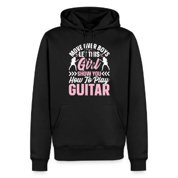 Guitarist Guitar Player Girls - Girl Guitar Player - Männer Premium Bio Hoodie - Schwarz - Vorne - Nico (187cm)