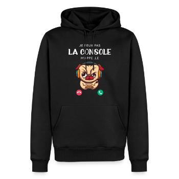 Humour Gamer Ado Joueur De Console cadeau - Sweat à capuche Premium bio Homme - noir - Devant - Nico (187cm)
