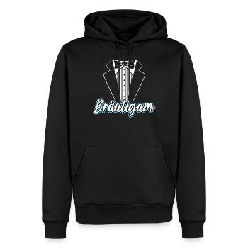 Bräutigam Kostüm JGA T-Shirt Herren - Männer Premium Bio Hoodie - Schwarz - Vorne - Nico (187cm)