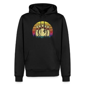 Lustiges Bowling Gruppenoutfit und cooles Bowling - Männer Premium Bio Hoodie - Schwarz - Vorne - Nico (187cm)