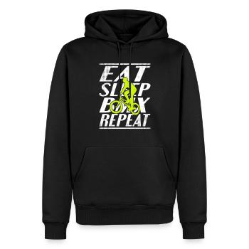 Nourriture Sleeping BMX - Sweat à capuche Premium bio Homme - noir - Devant - Nico (187cm)