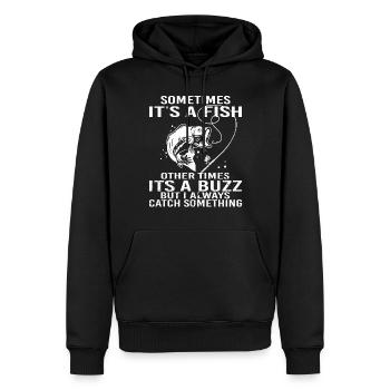 Funny Fishing Design For Fisherman - Männer Premium Bio Hoodie - Schwarz - Vorne - Nico (187cm)