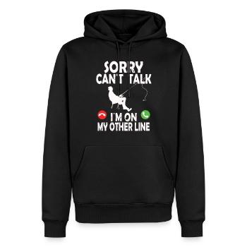 Funny Fishing Design Fisherman - Männer Premium Bio Hoodie - Schwarz - Vorne - Nico (187cm)