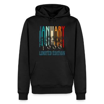 1999 Januar vintage geboren Geschenk - Männer Premium Bio Hoodie - Schwarz - Vorne - Nico (187cm)