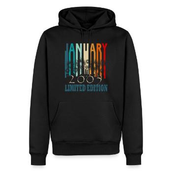Year of construction 2006 Januar y born gift idea - Männer Premium Bio Hoodie - Schwarz - Vorne - Nico (187cm)