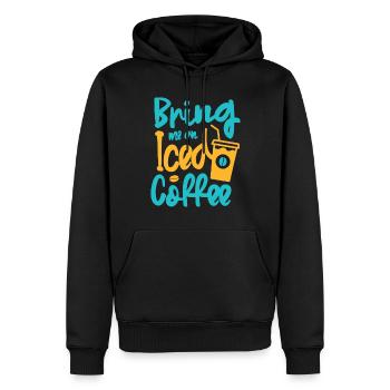 Apportez-moi un buveur de caféine pour - Sweat à capuche Premium bio Homme - noir - Devant - Nico (187cm)
