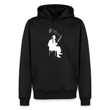 Instrument de musique basson pour bassoniste - Sweat à capuche Premium bio Homme - noir - Devant - Nico (187cm)