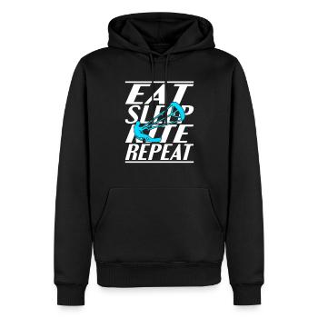 Cerf-volant de couchage alimentaire - Sweat à capuche Premium bio Homme - noir - Devant - Nico (187cm)