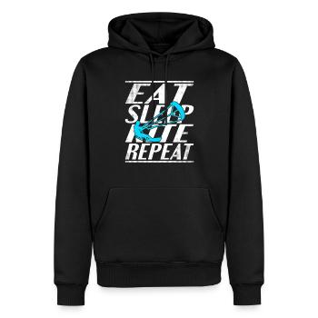 Cerf-volant de couchage alimentaire - Sweat à capuche Premium bio Homme - noir - Devant - Nico (187cm)