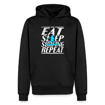 Alimentation Sommeil Surf - Sweat à capuche Premium bio Homme - noir - Devant - Nico (187cm)