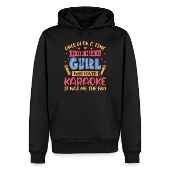 Karaoke Singer Once Upon A Time - Männer Premium Bio Hoodie - Schwarz - Vorne - Nico (187cm)