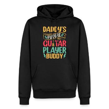 Daddy's Future Guitar Player Buddy - Newborn Guita - Männer Premium Bio Hoodie - Schwarz - Vorne - Nico (187cm)