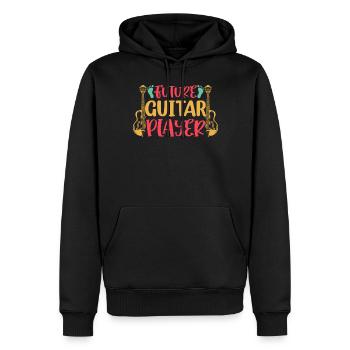 Bébé Guitariste Nouveau-né Guitariste - Future Guit - Sweat à capuche Premium bio Homme - noir - Devant - Nico (187cm)