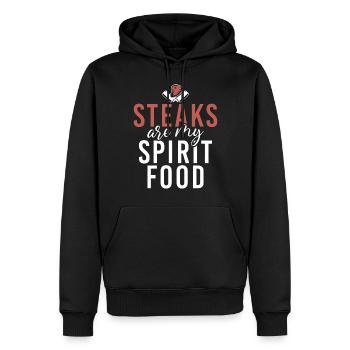 Steak Lover Steak Geschenk - Männer Premium Bio Hoodie - Schwarz - Vorne - Nico (187cm)