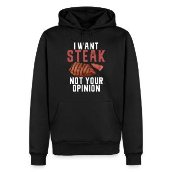 Steak Lover Steak Geschenk - Männer Premium Bio Hoodie - Schwarz - Vorne - Nico (187cm)