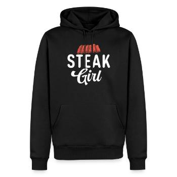 Steak Lover Steak Geschenk - Männer Premium Bio Hoodie - Schwarz - Vorne - Nico (187cm)