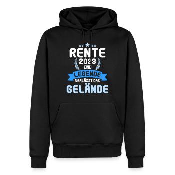 Rentner 2023 Rentnerin 2023 Rente 2023 - Männer Premium Bio Hoodie - Schwarz - Vorne - Nico (187cm)