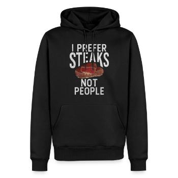 Steak Lover Steak Geschenk - Männer Premium Bio Hoodie - Schwarz - Vorne - Nico (187cm)