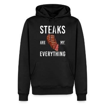 Steak Lover Steak Geschenk - Männer Premium Bio Hoodie - Schwarz - Vorne - Nico (187cm)