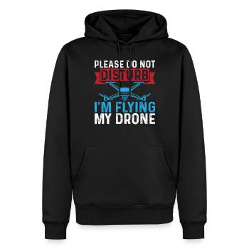 S’il vous plaît ne dérangez pas je pilote mon drone drôle Dr - Sweat à capuche Premium bio Homme - noir - Devant - Nico (187cm)
