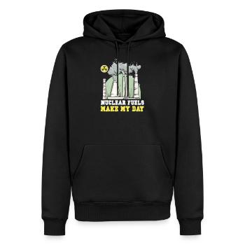 Atomkraftwerk Nuklear Energie Erneuerbare Energie - Männer Premium Bio Hoodie - Schwarz - Vorne - Nico (187cm)