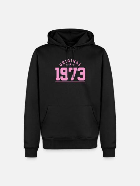 50 ans né en 1973 rétro 50e anniversaire - Sweat à capuche Premium bio Homme - noir