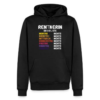 Rente 2023 Rentnerin To Do Liste Rentnerin 2023 - Männer Premium Bio Hoodie - Schwarz - Vorne - Nico (187cm)