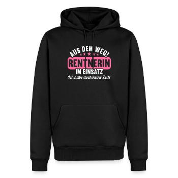Rente 2023 Ruhestand Abschied Rentnerin 2023 - Männer Premium Bio Hoodie - Schwarz - Vorne - Nico (187cm)