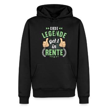 Rentnerin 2023 Rente 2023 Rentner 2023 - Männer Premium Bio Hoodie - Schwarz - Vorne - Nico (187cm)