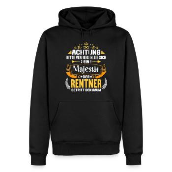 Rente 2023 Ruhestand Abschied Rentner 2023 - Männer Premium Bio Hoodie - Schwarz - Vorne - Nico (187cm)