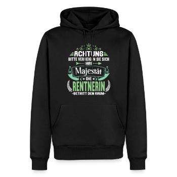 Rente 2023 Ruhestand Abschied Rentnerin 2023 - Männer Premium Bio Hoodie - Schwarz - Vorne - Nico (187cm)
