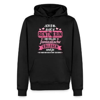 Rente 2023 Ruhestand Abschied Rentnerin 2023 - Männer Premium Bio Hoodie - Schwarz - Vorne - Nico (187cm)