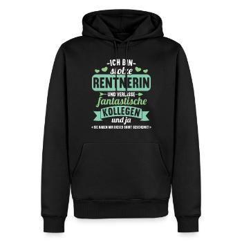 Rente 2023 Ruhestand Abschied Rentnerin 2023 - Männer Premium Bio Hoodie - Schwarz - Vorne - Nico (187cm)