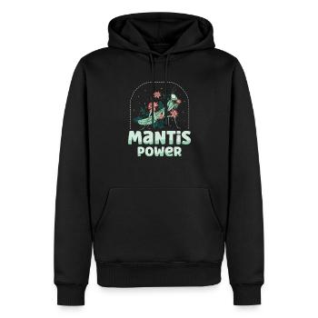 Gottesanbeterin Power Future Entomologe - Männer Premium Bio Hoodie - Schwarz - Vorne - Nico (187cm)