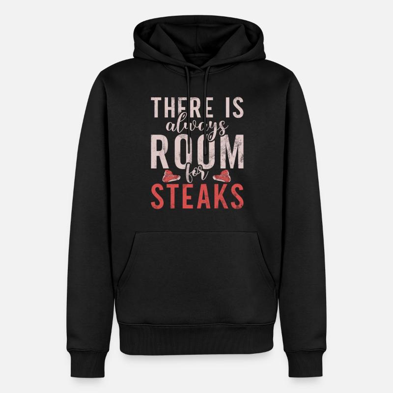Steak Lover Steak Cadeau - Sweat à capuche Premium bio Homme - noir