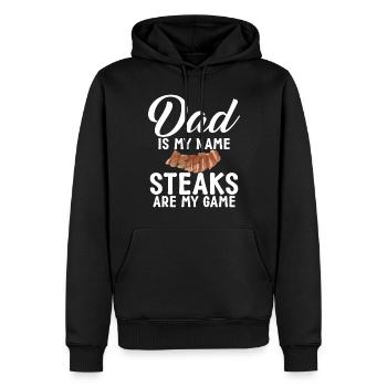 Steak Lover Steak Geschenk - Männer Premium Bio Hoodie - Schwarz - Vorne - Nico (187cm)