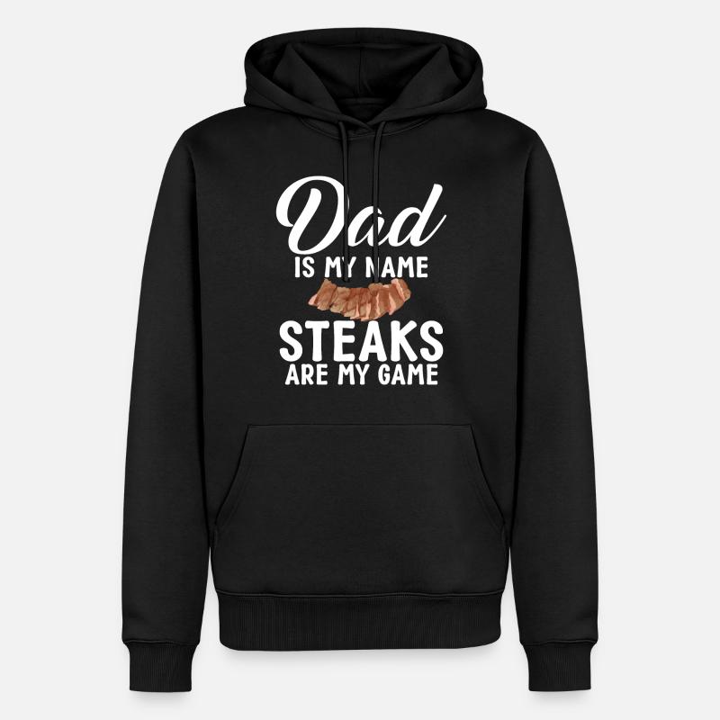 Steak Lover Steak Cadeau - Sweat à capuche Premium bio Homme - noir