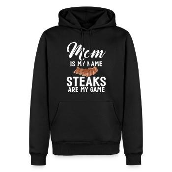 Steak Lover Steak Geschenk - Männer Premium Bio Hoodie - Schwarz - Vorne - Nico (187cm)