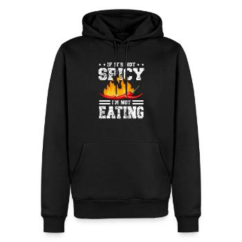 Si ce n’est pas épicé, je mange chili lover - Sweat à capuche Premium bio Homme - noir - Devant - Nico (187cm)