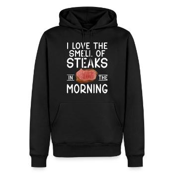 Steak Lover Steak Geschenk - Männer Premium Bio Hoodie - Schwarz - Vorne - Nico (187cm)