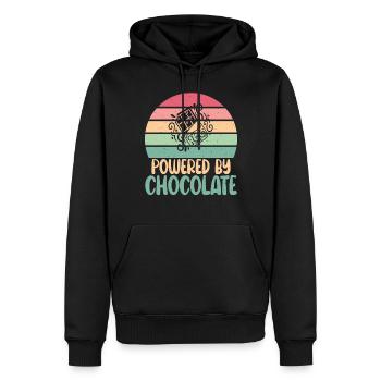 Cadeaux pour amateurs de chocolat - Sweat à capuche Premium bio Homme - noir - Devant - Nico (187cm)