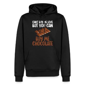Cadeaux pour amateurs de chocolat - Sweat à capuche Premium bio Homme - noir - Devant - Nico (187cm)