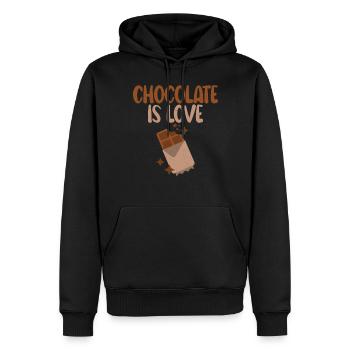 Cadeaux pour amateurs de chocolat - Sweat à capuche Premium bio Homme - noir - Devant - Nico (187cm)