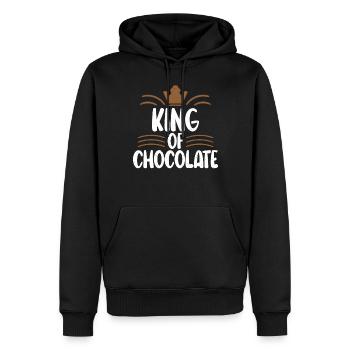 Cadeaux pour amateurs de chocolat - Sweat à capuche Premium bio Homme - noir - Devant - Nico (187cm)
